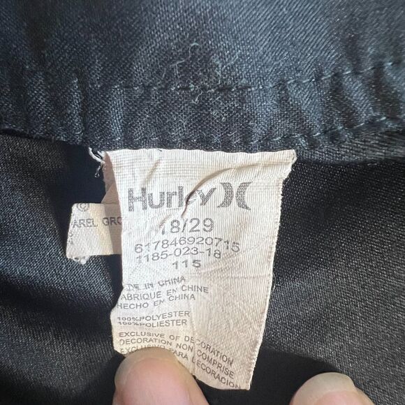 Hurley Swim Board Shorts Bottoms Mens Sz. 29 Black White Stripes Surfer Beach - Picture 10 of 10